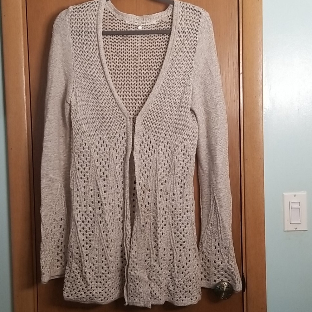Anthropologie Knitted & Knotted Open Knit Sweater Med